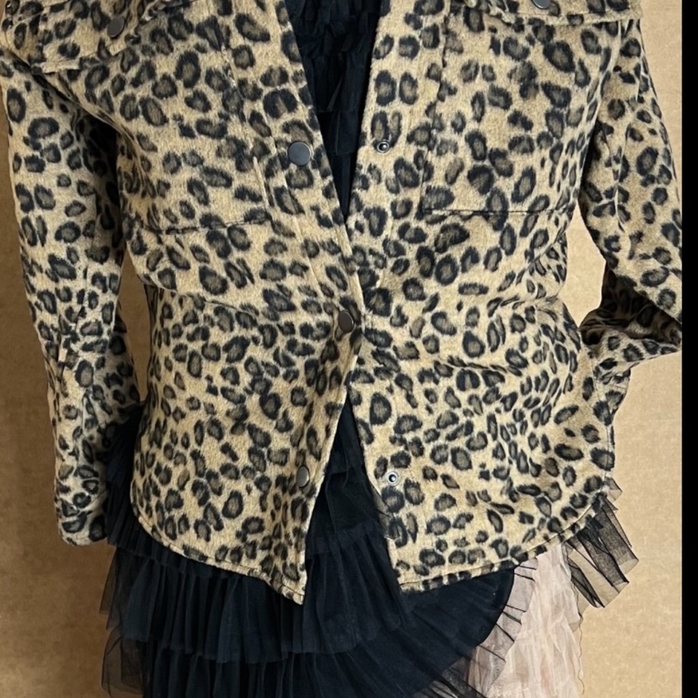On Trend Wild Fable Leopard Print Teddy Jacket